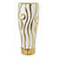 Zèbre doré avec vase blanc 20 pouces