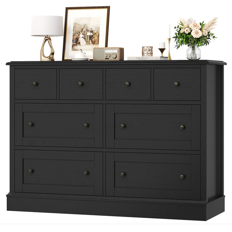 8 - Drawer Dresser, Black