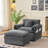 Space-saving Chenille Recliner With Ottoman, Modern Style For Home