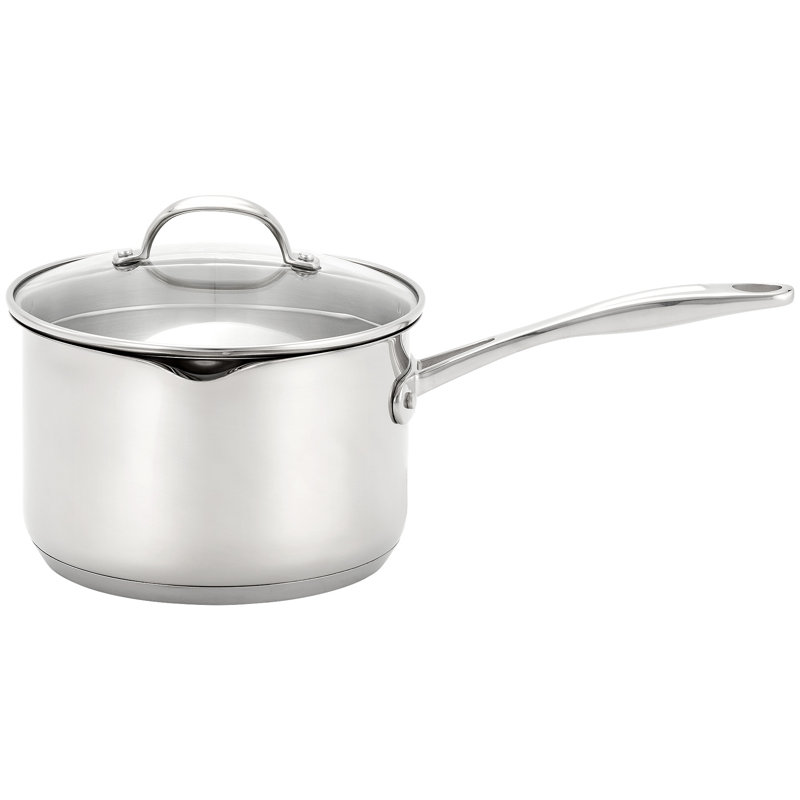 Stellar 7000 18/10 Stainless Steel Saucepan with Glass Draining Lid, 2.3L