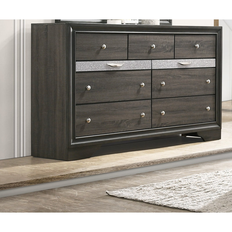 Commode standard 9 tiroirs avec miroir Blanding