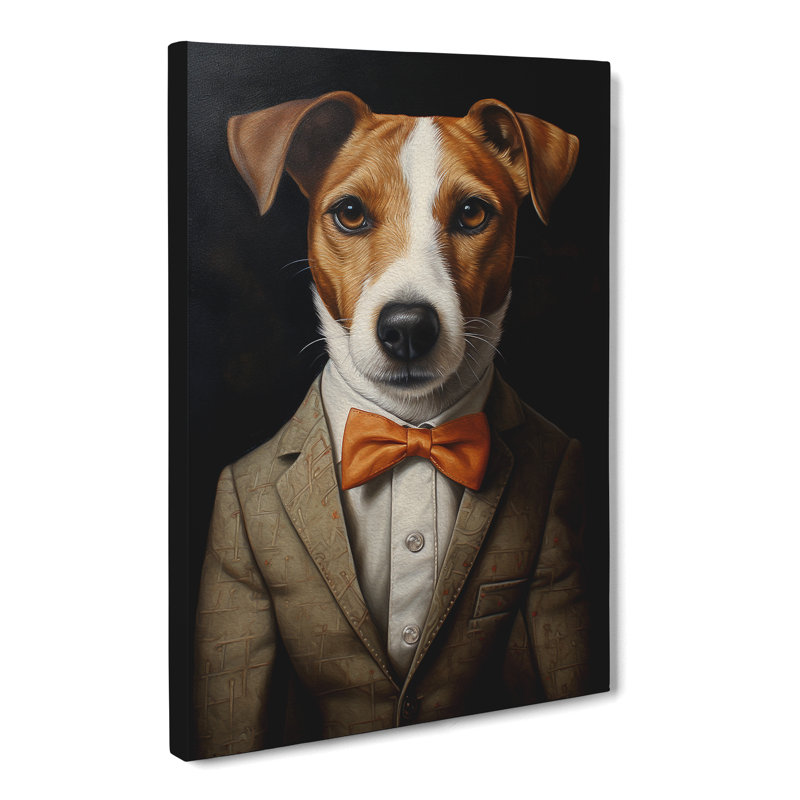 Jack Russell In A Suit No.3 - Print, 60cm H x 40cm W x 3cm D
