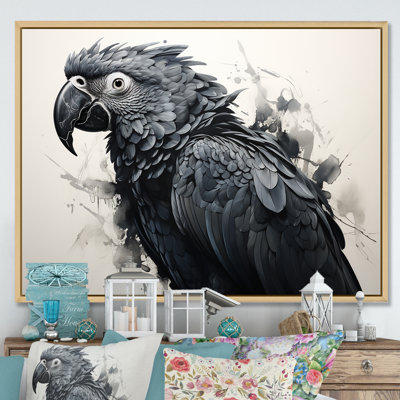 " Gray Parrot Feathered Elegance "
