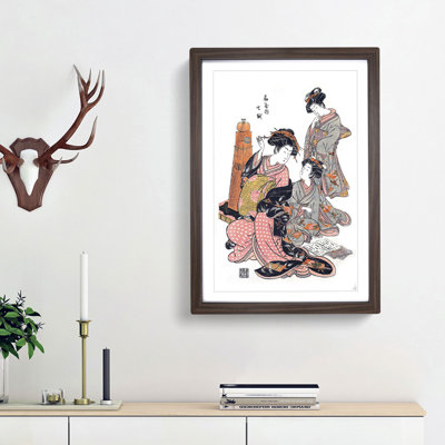 Courtesan Nanakoshi by Isoda Koryusai - Picture Frame Painting Print