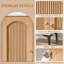 Armoire de rangement cannelée, blanc et chêne naturel, 1 pièce-1384972576