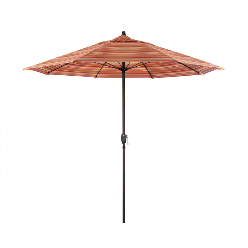 Parasol de marché 7,5 pi Gino, H 94 po x l 86,3 po x P 86,3 po, Sunbrella® mangue rayé Dolce
