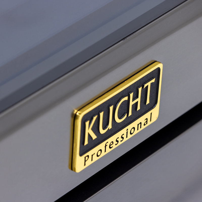 36 in. 5.2 cu. ft. 6 Burners Dual Fuel Range with Kucht Horus Thermostat, Stainless Steel/Gold, Natural Gas