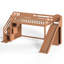 Structure de lit mezzanine avec glissade, escalier de rangement et garde-robe intégrée Haven Kids-133749542-133749541