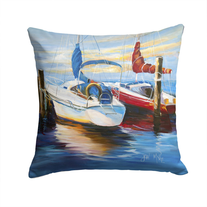 Coussin décoratif intérieur/extérieur à voiliers Symmetry, H 14 po x l 14 po x P 4 po