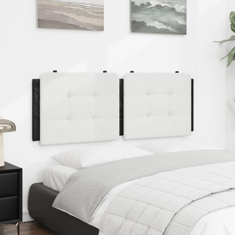 Coussin de tête de lit vidaXL noir et blanc 137 cm Zadar