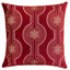 Burnt Orange Damask Embroidered Throw Pillow – Boho Geometric Cushion-125134016