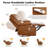 34.2'' Wide Modern Vegan Leather Swivel And Rocker Power Recliner Chair With USB Port-1221490731