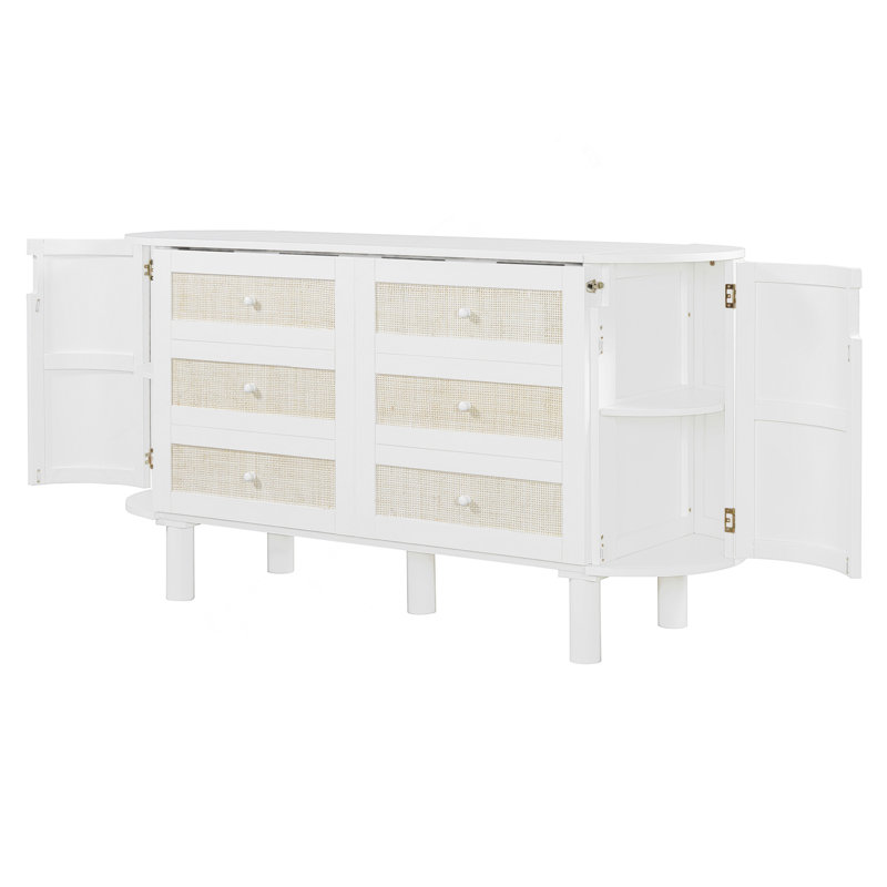 Lit escamotable double avec rangement caché et motif tissé moderne, blanc, Lit double
