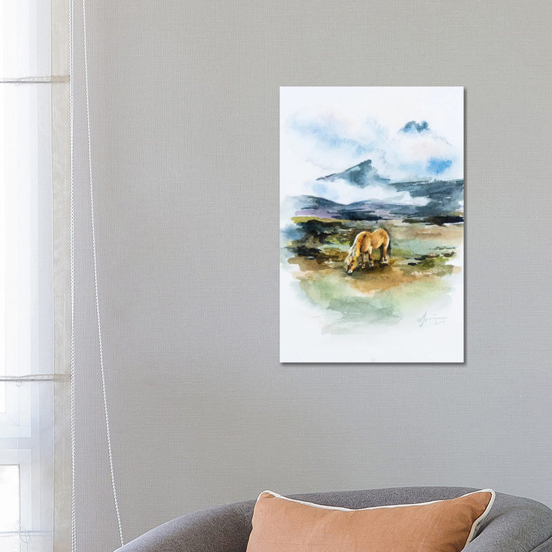 Icelandic Horse 1 Piece Painting on Canvas, 66.04 cm H x 45.72 cm W x 3.175 cm D, Wrapped Canvas