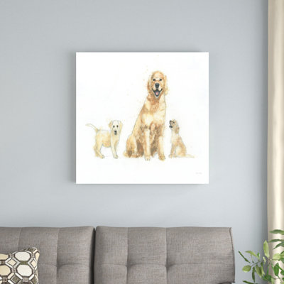 " Dog And Puppies " by Emily Adams Painting Print