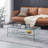 Charise Clear Tempered Glass Coffee Table with Shelf