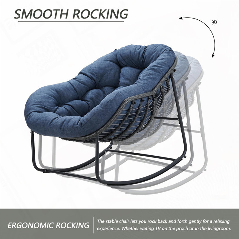 Chaise berçante d'extérieur, chaise berçante de patio