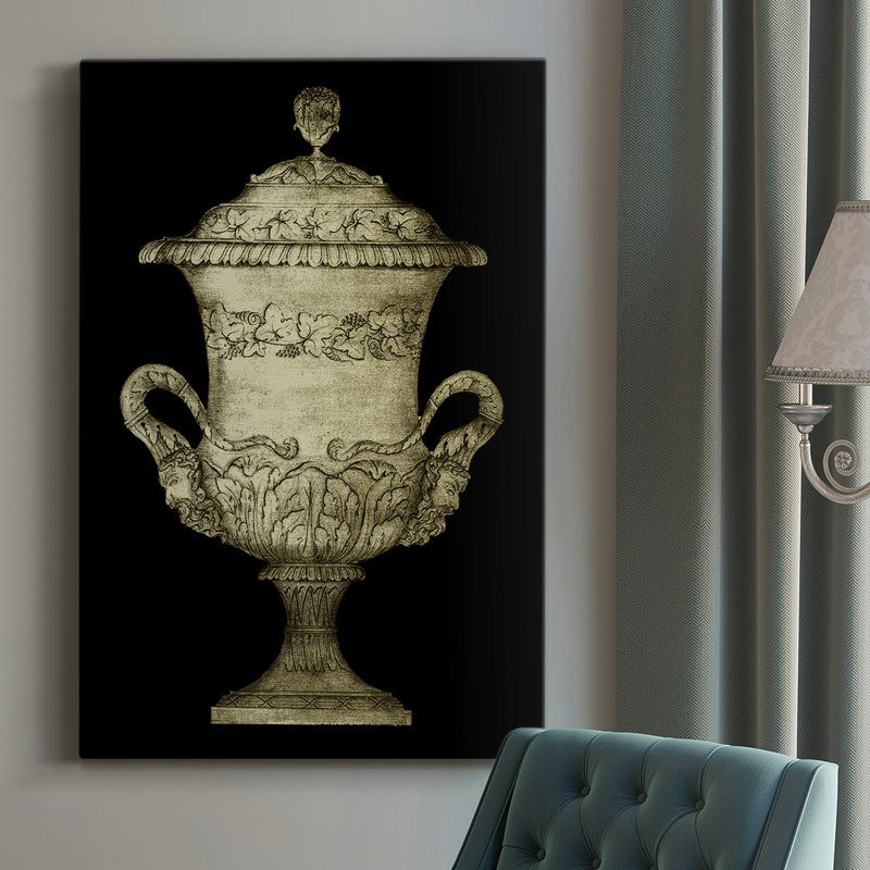 Garden Antiquities IV - Peinture sur toile tendue, H 36 po x l 24 po x P 1 po