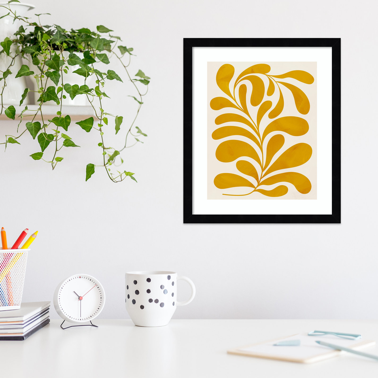 Goldenrod II by Grace Popp, Black, 17" H x 15" W x 1" D