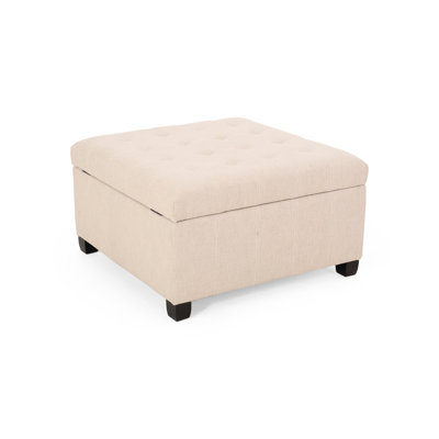 Wheat Colored With Smooth Upholstery And Storage For Home Decor Upholstered Hinges Modern Style