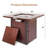 50000 BTU Outdoor Propane Gas Fire Pits Table,Square Brown Texture Outdside Patio Firepits Fireplace Dinning Coffee Tables With Lid & Lava Rock,ETL-Certified,Fit For Courtyard, Patio,Balcony-729148937
