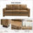 Fournier 83.46'' Genuine Leather Square Arm Sofa with Pillows-70602459
