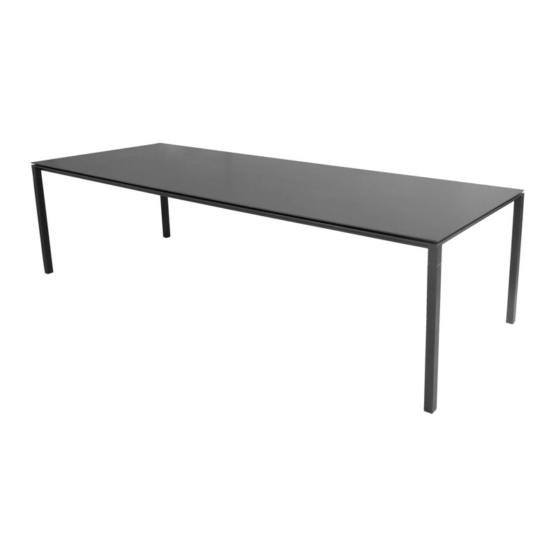 Pure Outdoor Dining Table, Lava Gray/Nero Black, 28.8" H x 39.4" W x 110.3" D