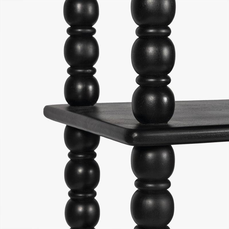 Isabel Spindle Tall Black Rectangular Bookcase