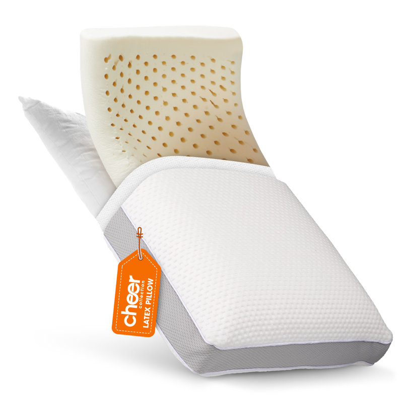 Dual-Sided Latex Foam Hypoallergenic Sleeping Pillow