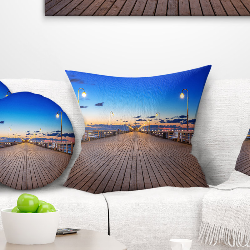Housse et insert de coussin carré Molo in Sopot at Baltic Sea, 16 po x 1 po