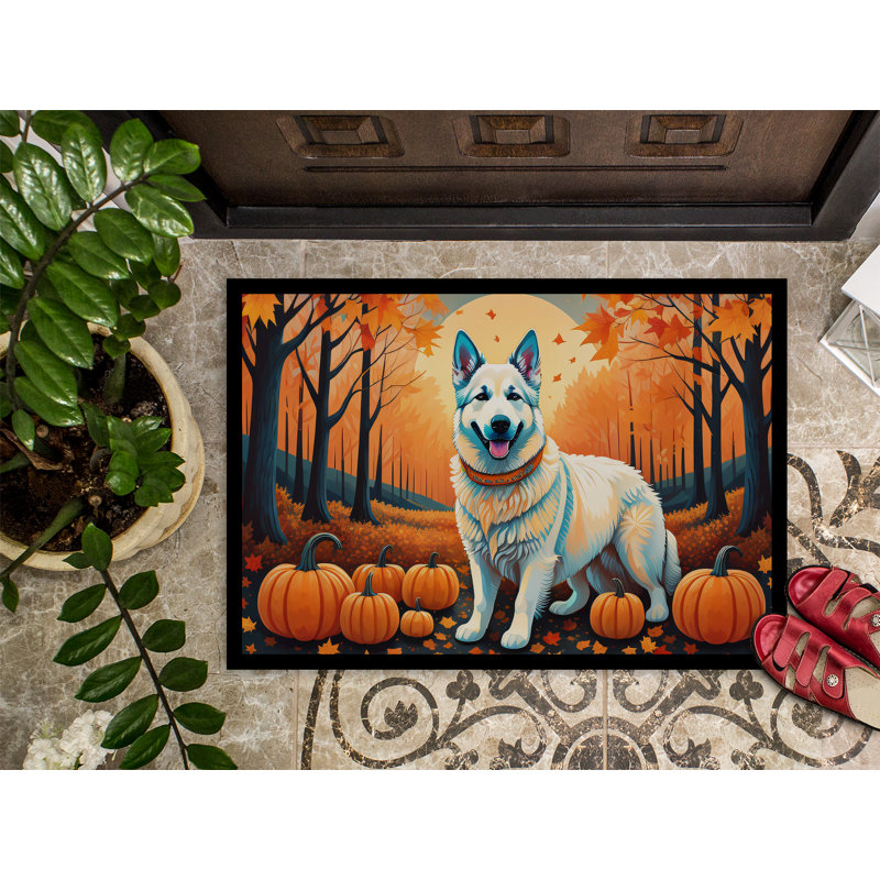 Tapis de porte intérieur antidérapant Olatha German Shepherd, L 24 po x L 36 po