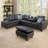 Plyler 97.2" Wide Modular Sectional with Ottoman-1531271663-1531271660