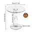 Large Acrylic, Modern Nightstand With Clear Round Top And Solid Post For Living Room,bedroom And Lobby Side Table