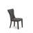 5-Piece Kitchen Dinette Set Included 4 Gotham Grey dining room chairs, Upholstered Seat and High Button Tufted Chair Back and Distressed Jacobean Rectangular Dinette Table -Black Finish-164657941-164657940-164657931