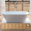 71 po, baignoire autoportante 77 gallons, 100% acrylique vierge pur avec drain et trop-plein, blanc brillant