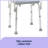 Shower Chair With Backrest And Padded Armrests, 350lb. Capacity, Gray