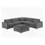 Canapé modulaire 6 pièces Caylie - gris anthracite