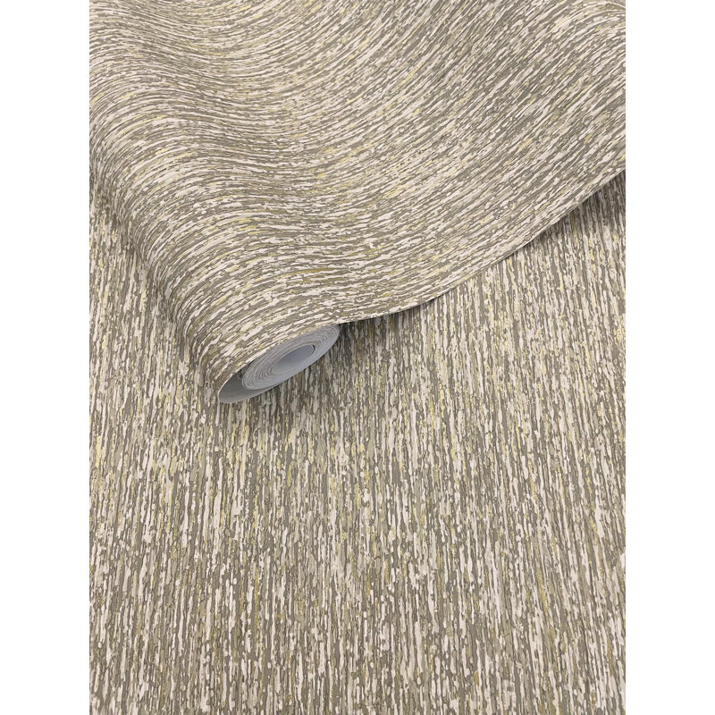 Rouleau de papier peint abstrait L 33 pi x l 21 po Abstract, Taupe