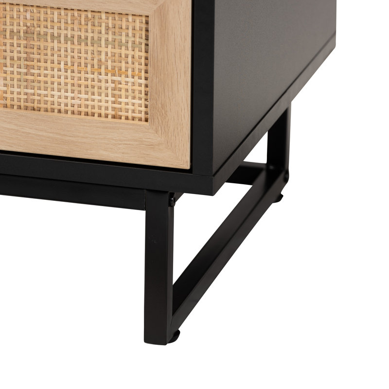 Asleigh 15.7'' W 2-Drawer Nightstand in Espresso Brown