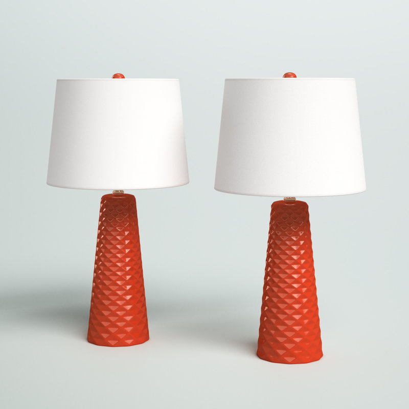 Aria Ceramic Lamp, Orange