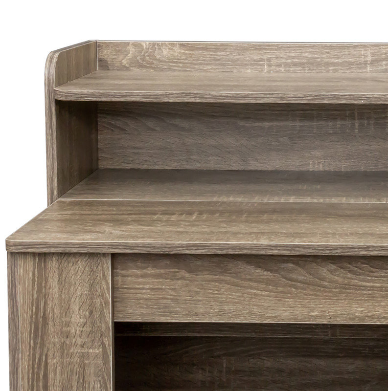 Table de salle à manger extensible en bois avec rangement Quentin, Naturel, H 39,37 po x l 98,43 po x P 36,61 po
