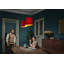 New Wave Suspension Light - DIMTRIAC LED - Brushed Nickel Finish - Blue and Yellow Shade-87206463