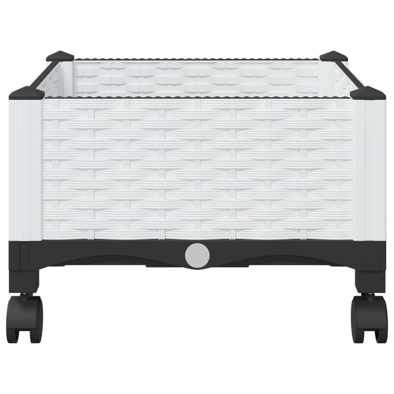 Elevated Planter, 33cm H x 40cm W x 40cm D, White