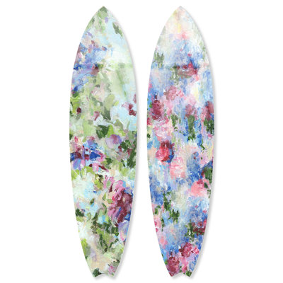 «Blossom Dance», ensemble de planche de surf en acrylique par Notoriart