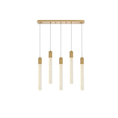 Suspension Weston à 7 lumières noire