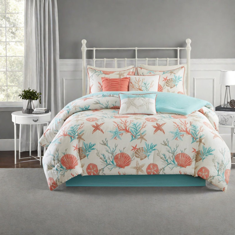 Ensembles de literie en satin de coton luxueux, design côtier pour le confort de la maison