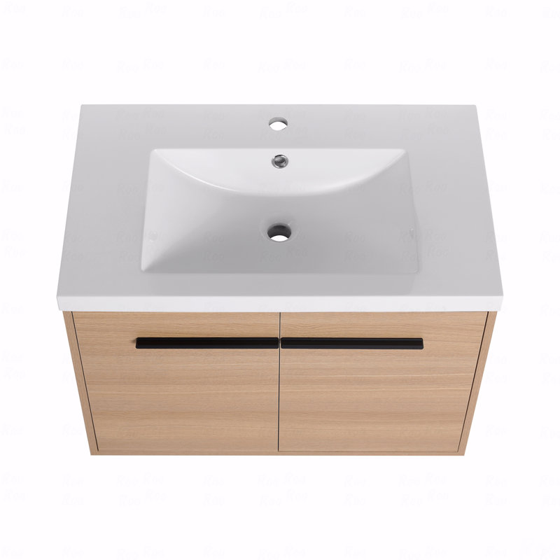 Ensemble de meuble-lavabo 30 "avec lavabo à poser en résine et 2 portes, 30"
