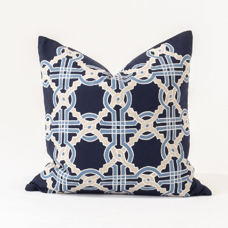 Intertwined Navy Lounge Cushion 55 X 55Cm