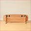 Table basse en chêne massif pour le salon, stable en forme de H renforcée et peu encombrante