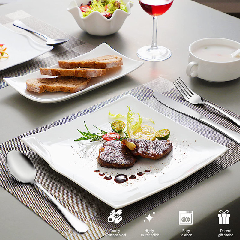 Lark Manor™ 48-Piece Stainless Steel Flatware Set Service for 8